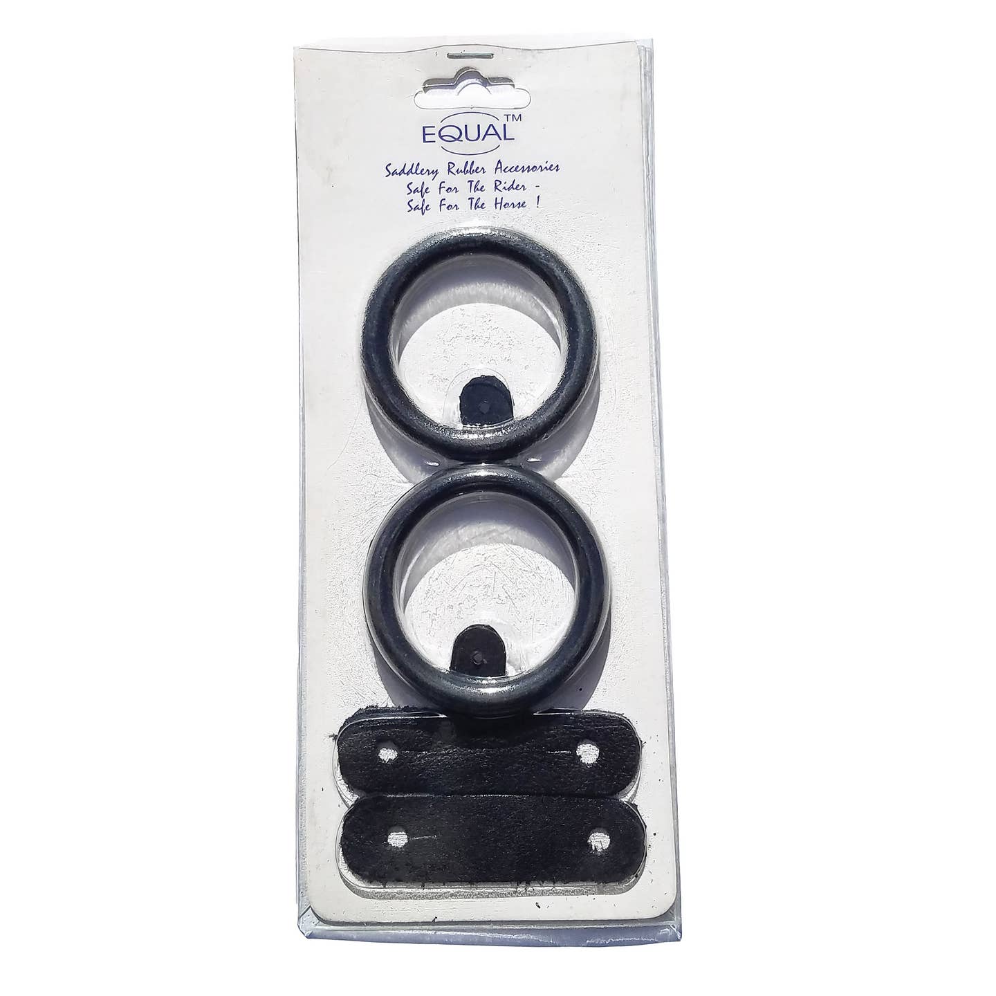 Peacock Safety Stirrup Rings and Leather Tabs